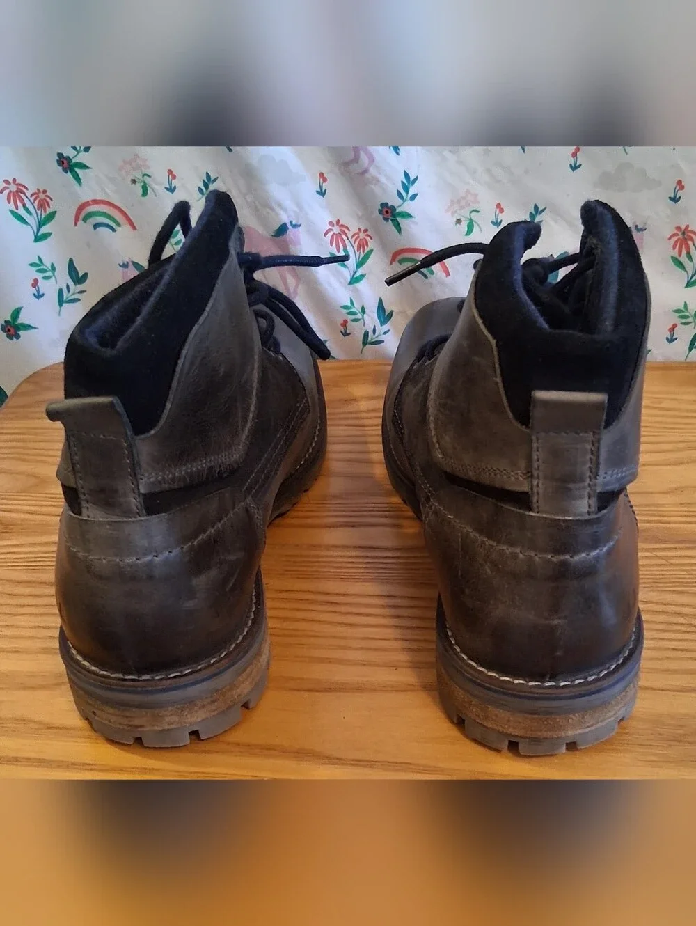 NWOT Bed Stu Dreck Navy Blue Leather & Suede Chukka Casual Work Boot SZ 10.5